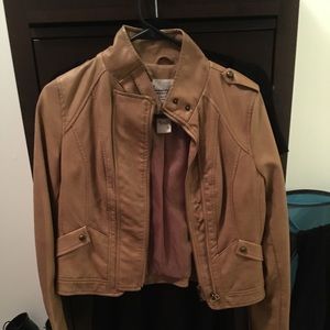 American rag leather jacket zip up